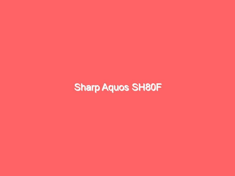 HOW TO UNLOCK YOUR SHARP AQUOS PHONE SH80F